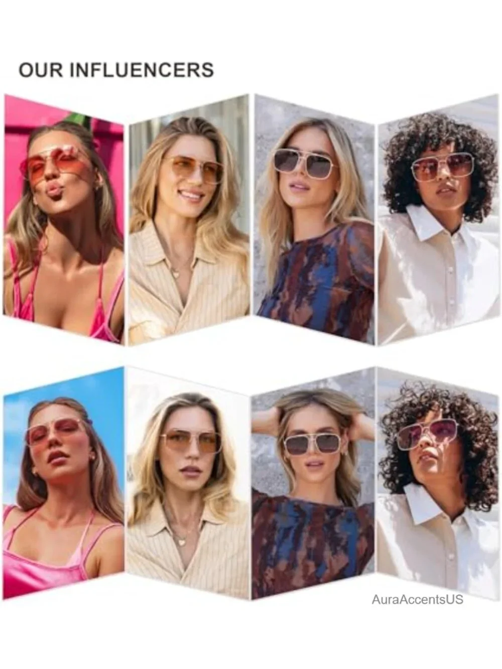 Trendy Square Aviator Sunglasses UV400 Metal Frame Full Rim